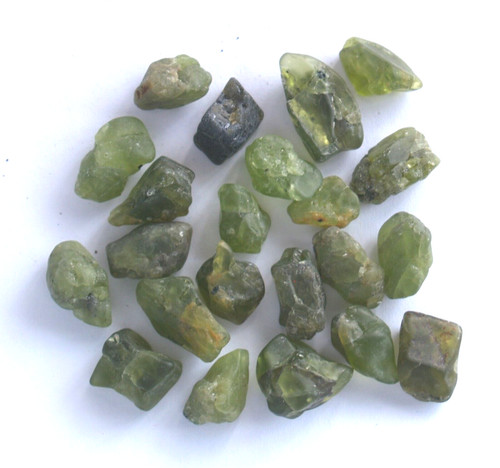 Peridot raw stones small - raw, x2