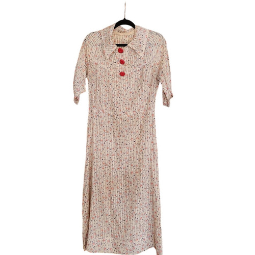 Vintage 30s silk day dress - 30s,