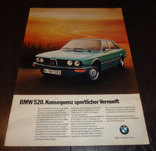 BMW 520 E12 Advertising (1973)