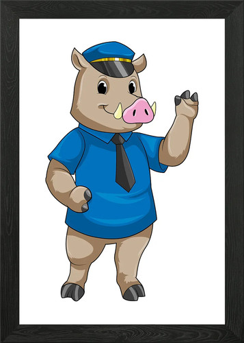 Boar police hat - boar,