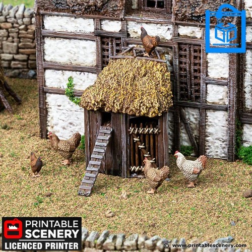 Farm chicken hut tabletop - farm,