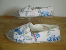 CATH KIDSTON Blue Floral Sparkle Slip On Pumps Espadrilles Shoes UK Size 8 EU 41