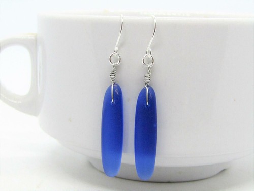 Long frosted cobalt blue - long,