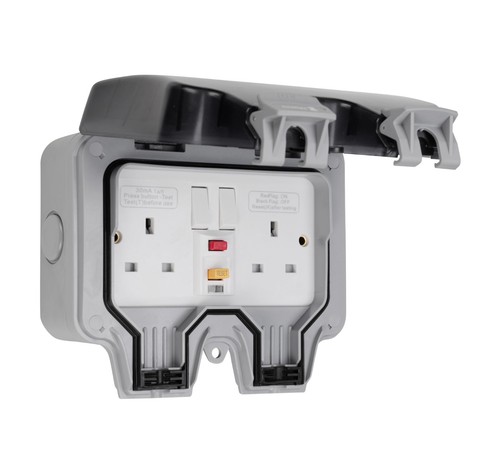 Castlec gang 13a rcd ip66 - gang,