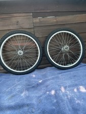 Old School BMX Alloy Race Wheels 20” Araya Decals Inc Tyres Nice Wheel See Used