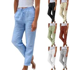 Women Cotton Linen Trousers