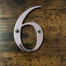 3 inch Chrome numeral Door Number 6