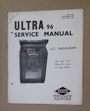 Ultra Model 96 AC Radiogram Service Manual 1936  TSD1022