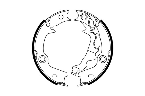 Parking brake shoes - , rear
