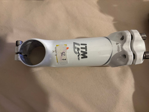Itm white 110mm handlebar - 110mm, stem