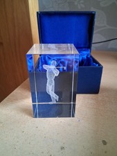 Glass Golf Laser Paperweight