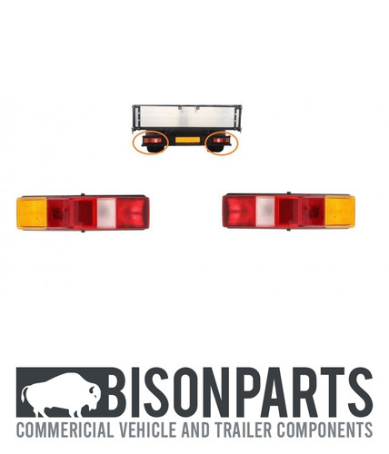 Pair rear tail lamp lights - pair, rh