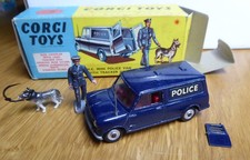 Corgi 448 B.M.C. MINI POLICE VAN with TRACKER DOG 1960's Diecast in original box
