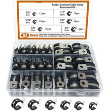 Stainless P-Style Clips Rubber