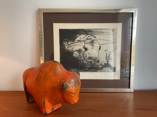 60s ruscha bull - -, bison