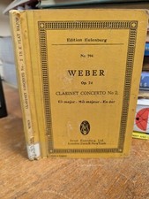 Weber: Clarinet Concerto No. 2 E flat major Op. 74: Eulenburg: Miniature Score