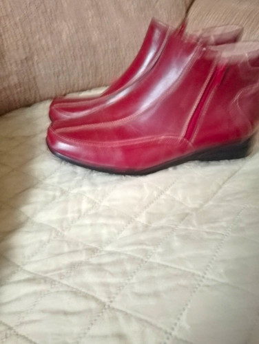New pavers dark red leather - new,