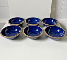 6 x KALAHARI SANDS DARK BLUE  CEREAL/SOUP/DESSERT BOWLS GOURMENT PRIDE 17CM DIA