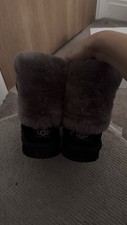 Ugg Ellee Marylin Women Shearling Cuff Black Boots