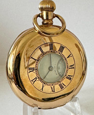 A Superb antique gold plated ELGIN Half Hunter Pocket Watch Circa 1920