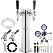 VEVOR Dual Taps Kegerator Tower Kit Kegerator Beer Tower & S-System Keg Coupler
