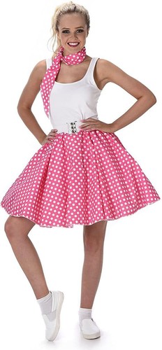 Ladies 1950s pink - ladies, polka
