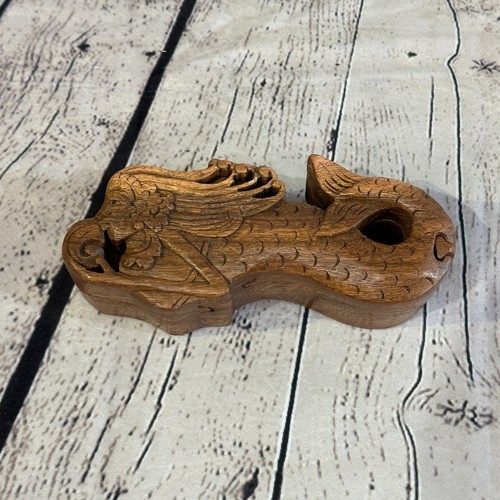 Carved mermaid bit wooden - carved, 4
