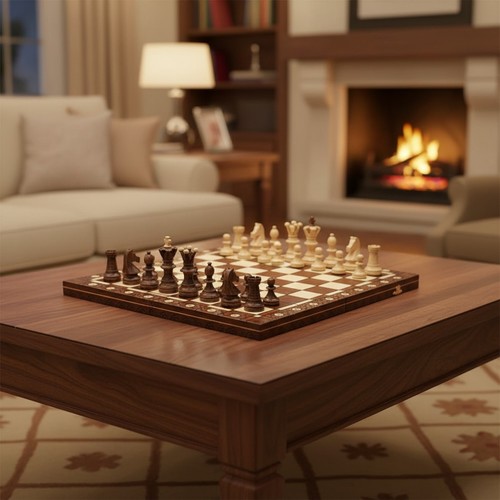 Exquisite wooden chess set - exquisite,