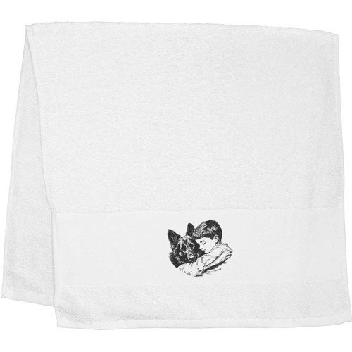 Boy german shepherd hand - &,