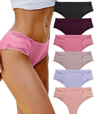 6 Pack Seamless Hipster Breifs Lace Detail Stretch Women’s UK Size XL (14-16)