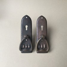 Vintage Brass Pull Handles Escutcheon Key Hole Reclaimed Salvaged