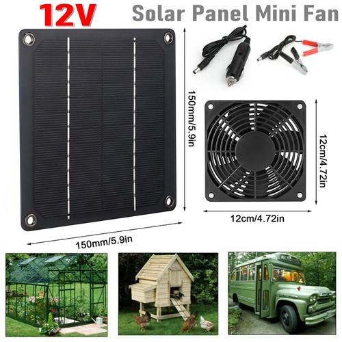 Solar panel powered - solar, fan