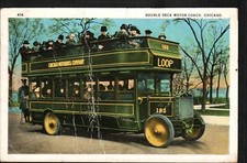 Old Postcard Double Decker