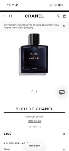 Bleu chanel parfum 50ml - bleu, de