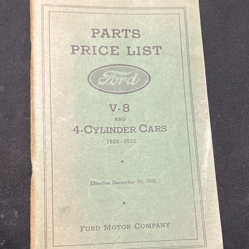 Ford parts list and - ford, v8