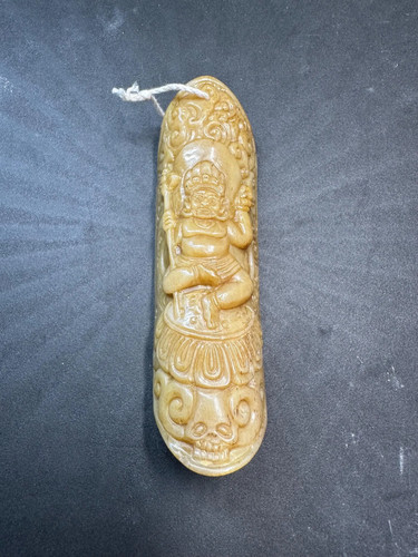 Hand carved mahakala - carved,