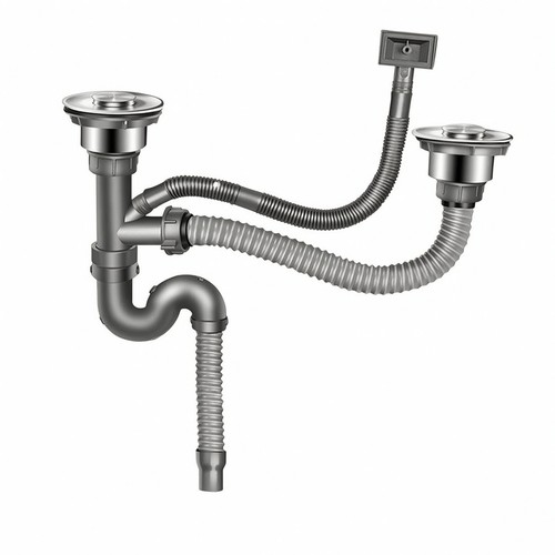 Double bowl sink drain - double-bowl,