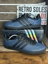 Adidas Originals ® Mi Samba Blue Black Leather UK Size 11 2016