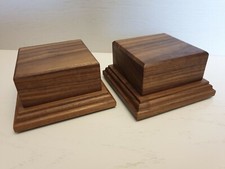 solid walnut display plinth