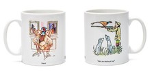 Choice of Clay Pigeon target and game pheasant shotgun shooting pottery mug cup