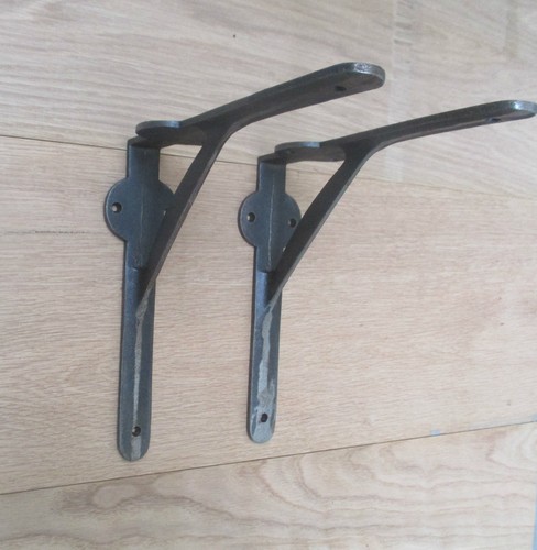 Pair cast iron vintage old - pair,