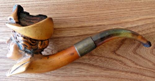 Hand carved meerschaum pipe - hand,