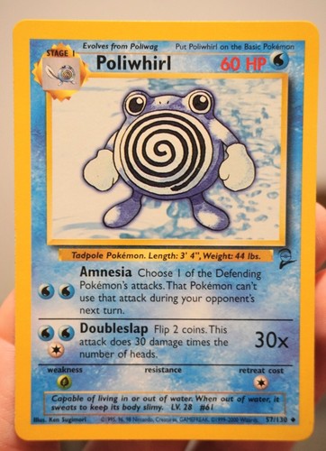 Poliwhirl 130 base set 2 - poliwhirl, 57/130