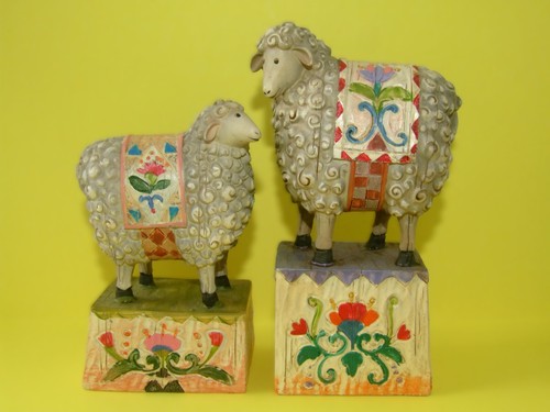 Two sheep figures like jim - two, ...like
