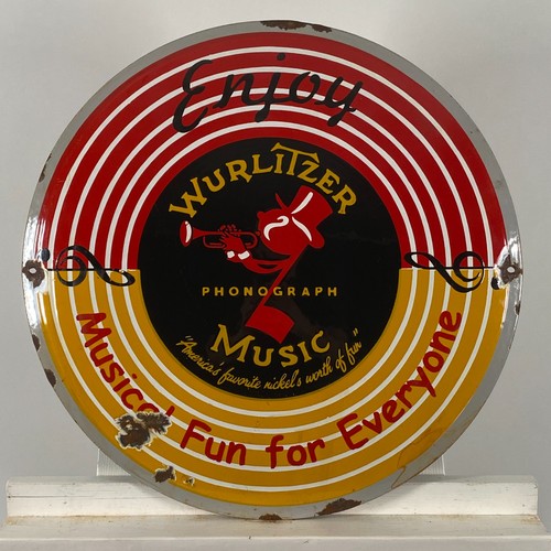 Wurlitzer advertising sign - wurlitzer,
