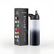 750ml Insulated Stainless Steel Water Bottle Reusable Straw Flip Lid Hot Cold