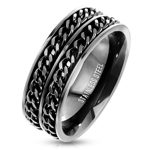 Mens black stainless steel - black,