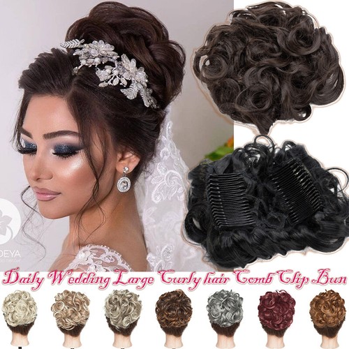 Real thick hair bun combs - bun, clip