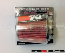 Red K&N Universal Replacement Air Filter with 3" 3.5" 4" Adapters (75mm-100mm)