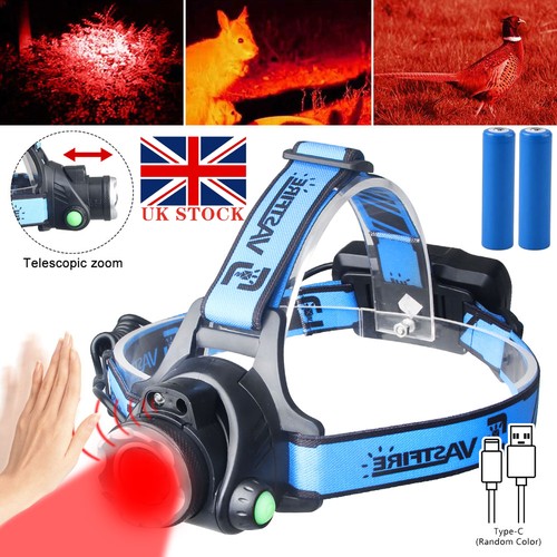 Hunting red led head torch - led,